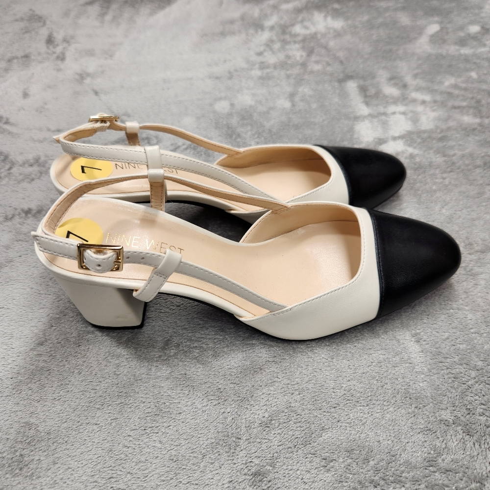 Nine West Unda Dress Pumps, New Without Tags, Block,Covered heel 2.4" - Picture 3 of 7